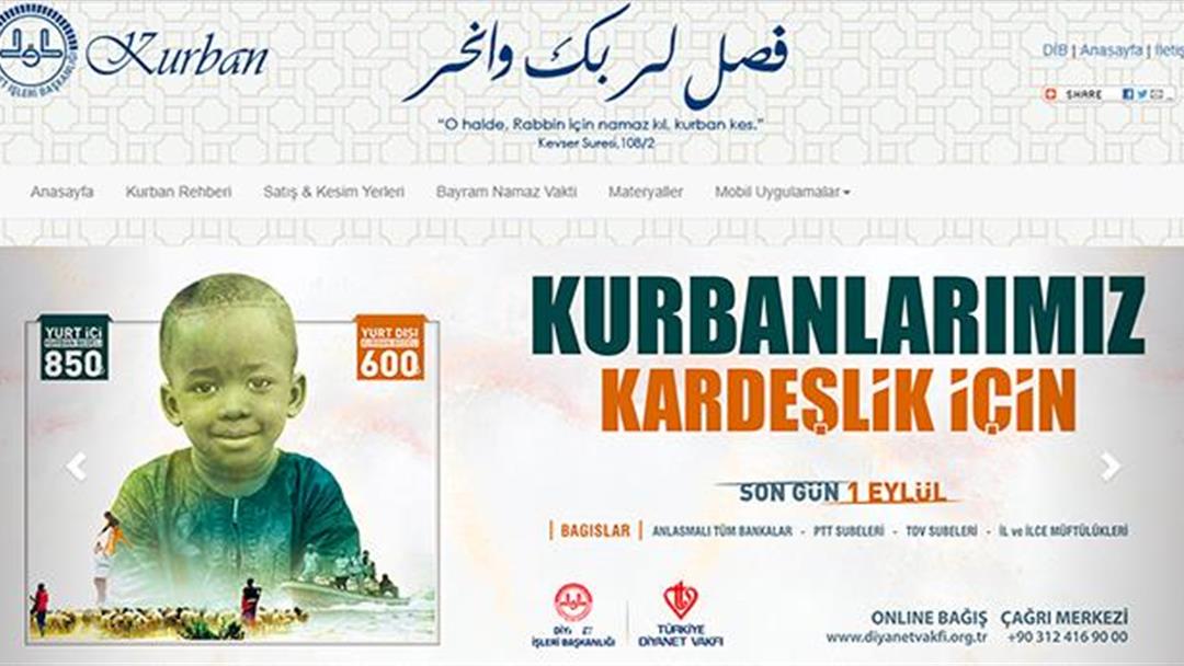 Special Website for Sacrifice from Diyanet