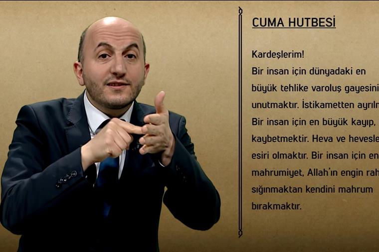 İşaret diliyle Cuma hutbesi 