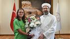 Diyanet İşleri Başkanı Erbaş, Amerika’da dereceye giren öğrencileri kabul etti