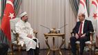 KKTC Cumhurbaşkanı Tatar, Diyanet İşleri Başkanı Erbaş’ı kabul etti