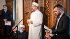 Diyanet İşleri Başkanı Erbaş, Karadağ İslam Birliği Başkanı Rıfat Feyziç’e Menşur verdi