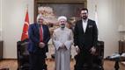 Diyanet İşleri Başkanı Erbaş, Kudüs Üniversitesi Rektörü Kishek’i kabul etti