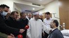 Diyanet İşleri Başkanı Erbaş, bıçaklı saldırıda yaralanan Fatih Camii imamı Galip Usta’yı ziyaret etti
