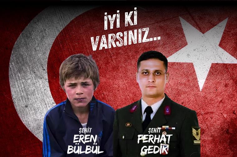 Diyanet İşleri Başkanı Erbaş, Eren Bülbül ile Jandarma Astsubay Ferhat Gedik’i andı