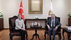 Diyanet İşleri Başkanı Arpaguş, Finlandiya İslam Cemaati Başkanı Bedrettin’i kabul etti