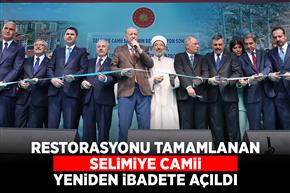 Restorasyonu tamamlanan Selimiye Camii yeniden ibadete açıldı
