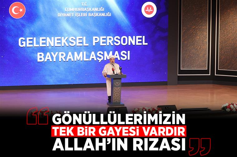 “Gönüllülerimizin tek bir gayesi vardır, Allah’ın rızası”