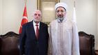 Diyanet İşleri Başkanı Arpaguş, Suriye Vakıflar Bakanı Şukri’yi kabul etti