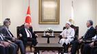 Diyanet İşleri Başkanı Arpaguş, Suriye Vakıflar Bakanı Şukri’yi kabul etti